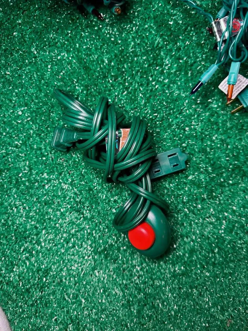 Set of 2 Multi-Color Christmas Tree String Lights with Foot Pedal Switch